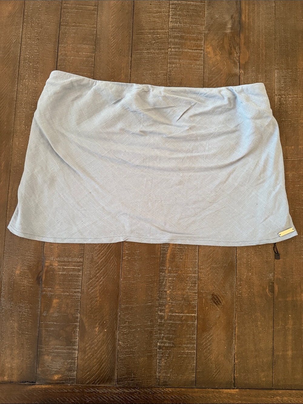 Missguided Pale Blue strapless top